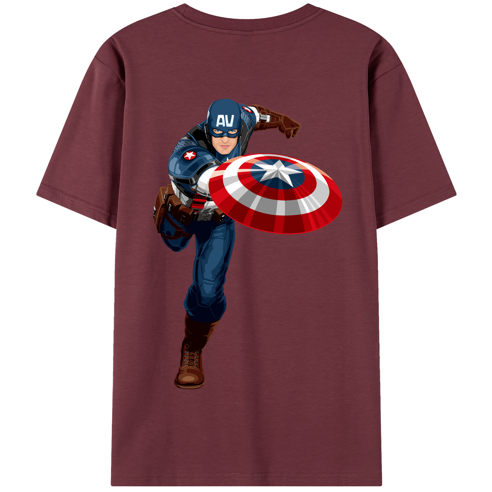 （画像用） アベンジャーズ The Avengers 綿100％半袖Tシャツ（背面プリント）